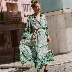 R. Vivimos Floral Slit Tunic Dress Sz M or L